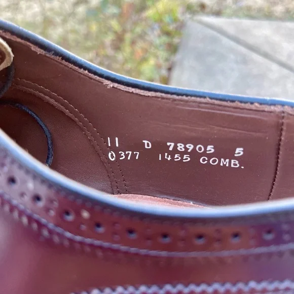 Brand New Allen Edmonds Vintage Cordovan Color Oxford Shoes - Picture 9 of 11
